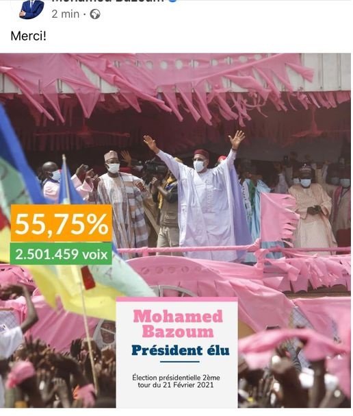 Présidentielle au Niger : Mohamed Bazoum élu président avec 55,75% des voix
